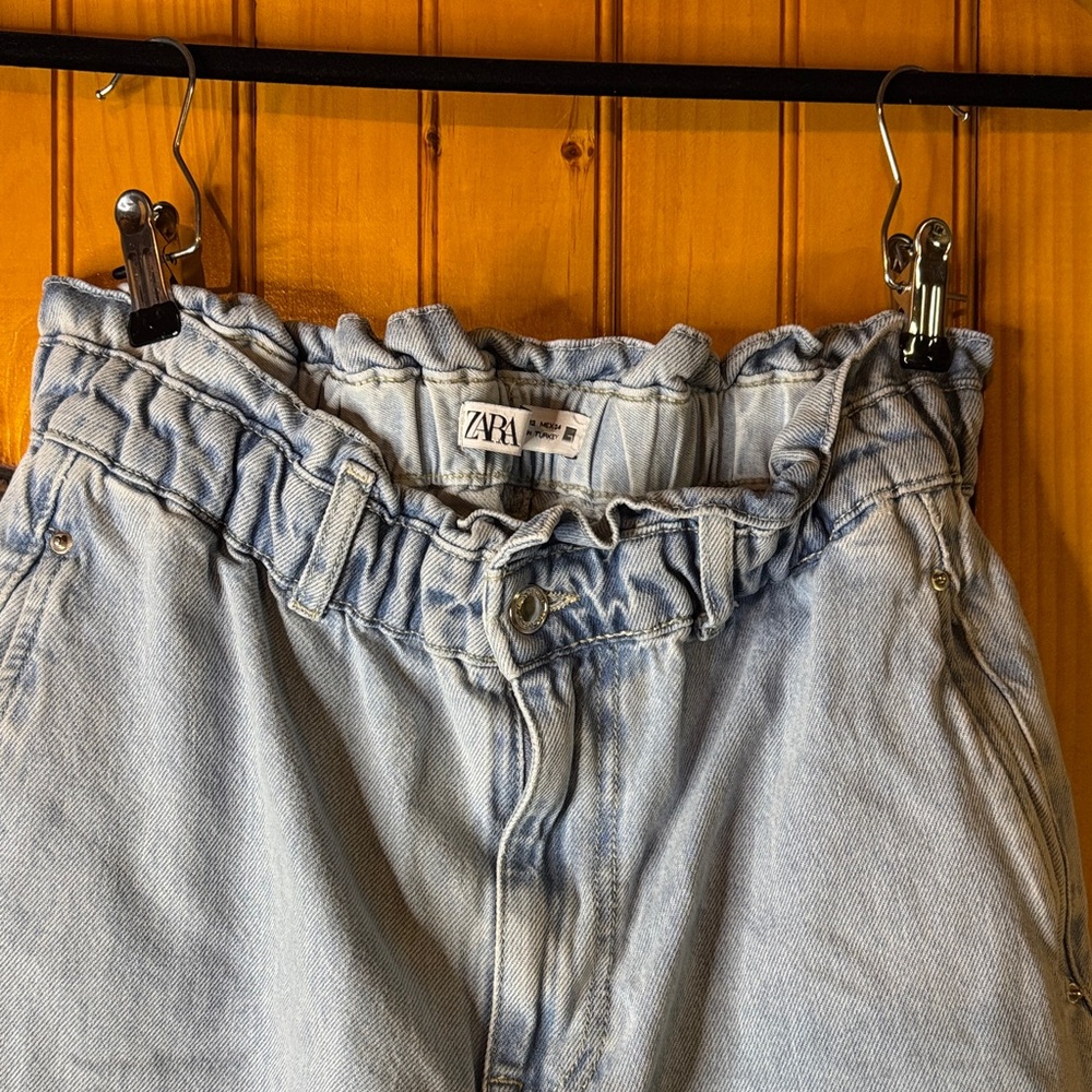 Zara Light Blue Barrel Leg Jeans - Picture 3 of 4